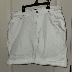 GAP White Bermuda Shorts Cotton Denim